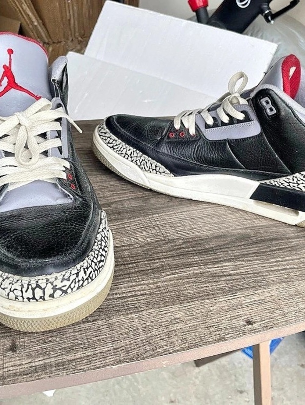 Jordan Air Jordan 3 Retro OG "Black Cement" Men's Black & White Sneakers
